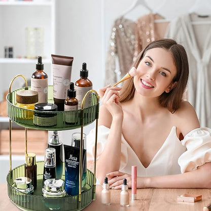Rotating Makeup Organizer for Vanity, High-Capacity Skincare Make Up Storage - Image 5