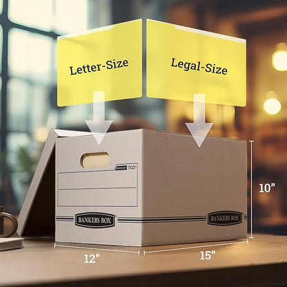 Bankers Box 12-Pack Basic-Duty File Storage Box - Image 2