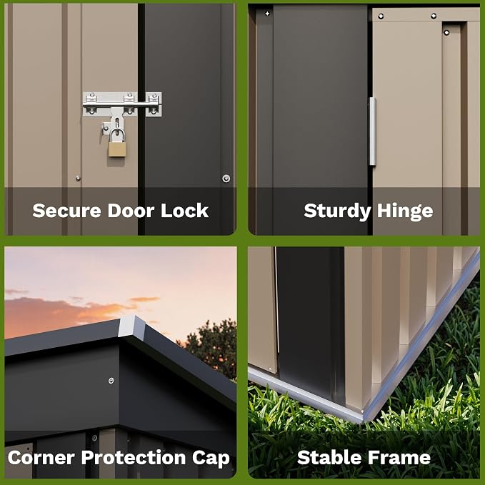 Patiowell 5x3 FT Outdoor Storage Shed, Tool Shed - Image 5