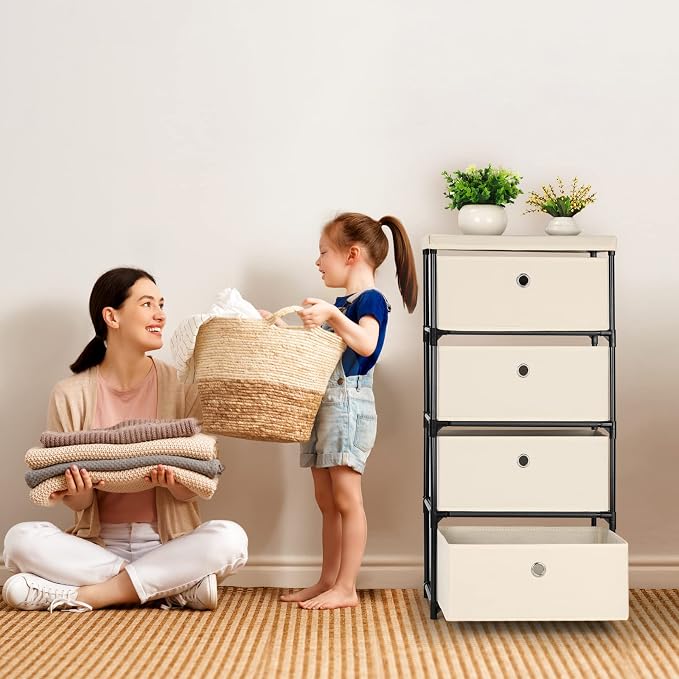 HAITRAL Fabric Storage Chest, Drawer Clothes Organizer - Image 2