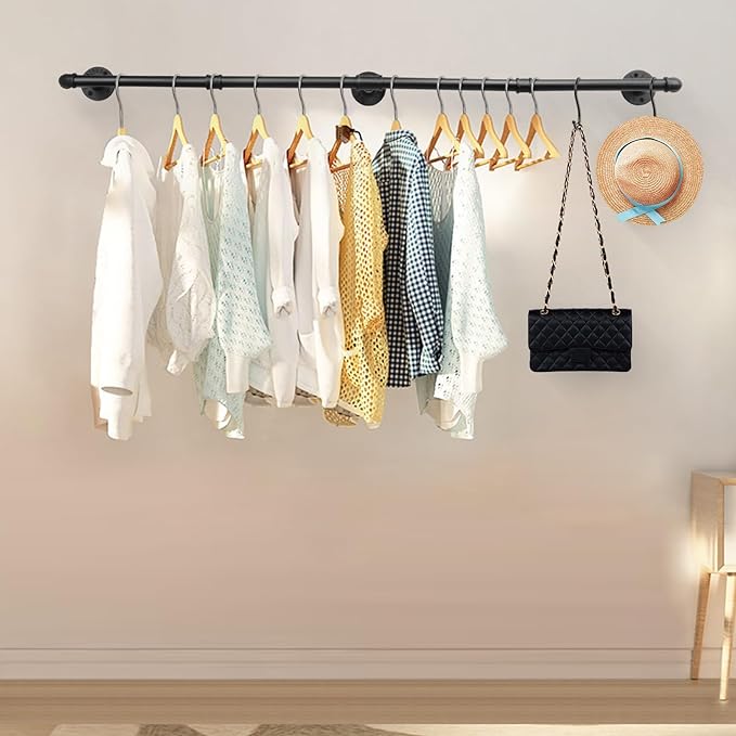 Livabber Industrial Pipe Clothes Rack, Heavy Duty Detachable Iron Garment Rack - Image 7