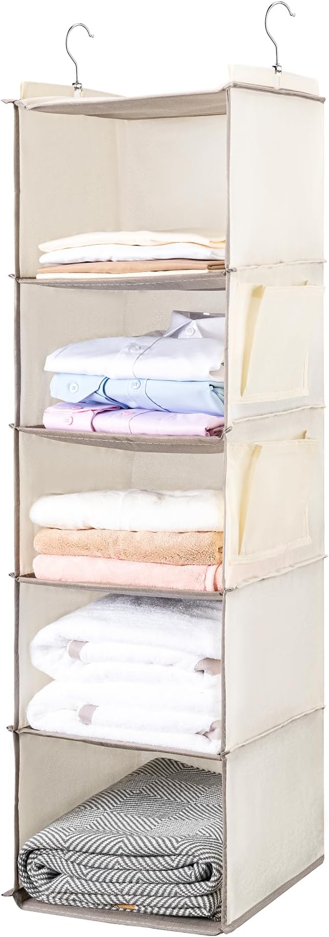 BOOMIBOO Hanging Closet Organize and Shelves，5-Hanging Shelf - Image 3