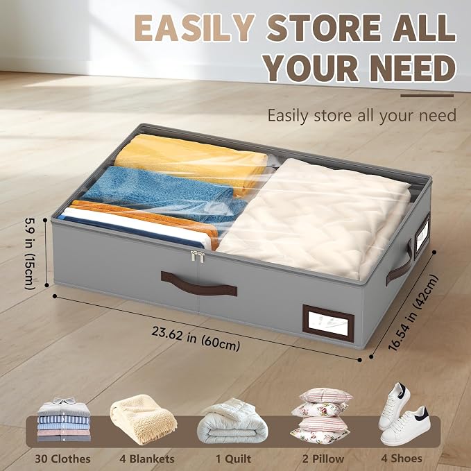 OIAHOMY 2 Pack Under Bed Storage - Image 3