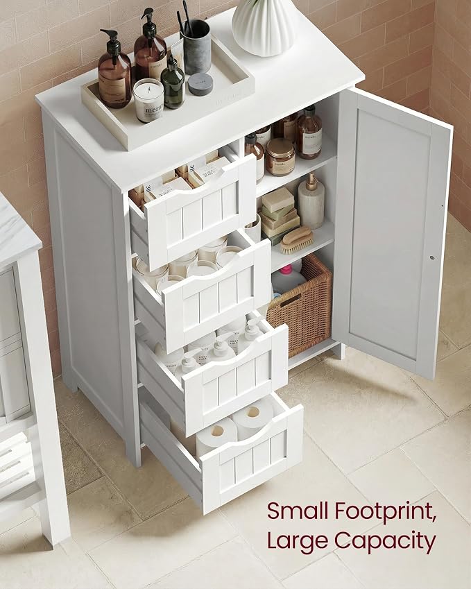 VASAGLE Storage Cabinet with Drawers, Freestanding Floor Cabinet with Door - Image 3