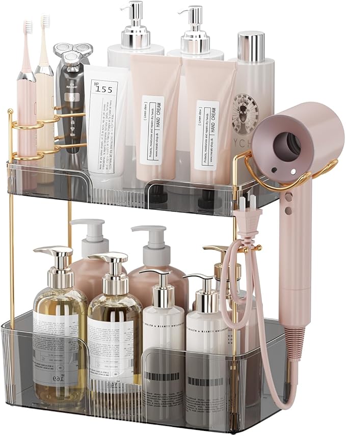 shuang qing 2 Tier Bathroom Counter Organizer by SHUANGQING