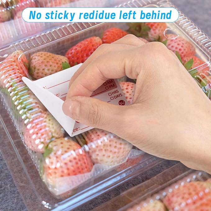 2 Rolls 600 Pieces Shelf Life Removable Freezer Labels, 2 x3 Inch Food Labels - Image 6