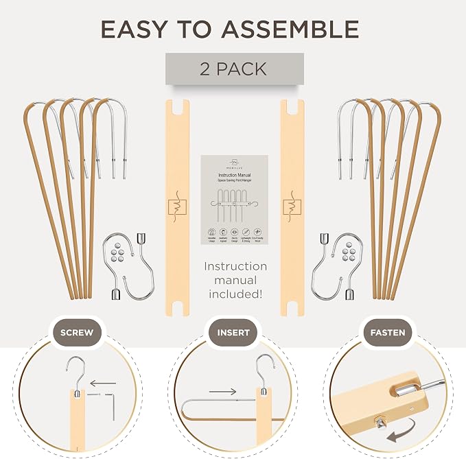 MORALVE Pants Hangers Space Saving - Image 7