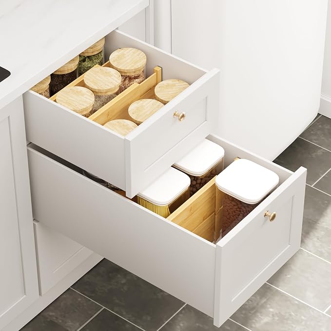 BAMEOS 4" High Bamboo Drawer Dividers - Image 4