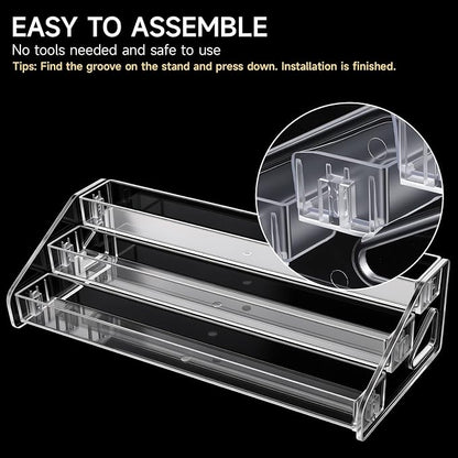 3 Layer Nail Polish Organizer Clear Multi Tier Organizer, Display Nail Stand - Image 6