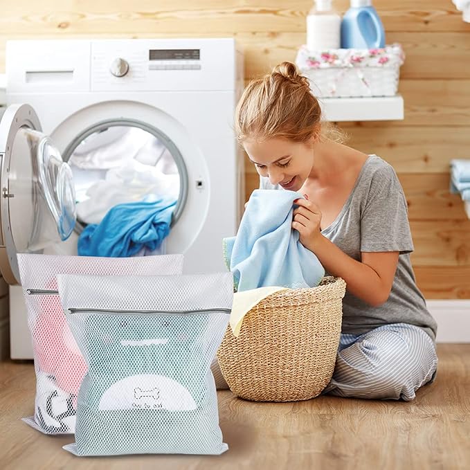 Vivifying XL Large Mesh Laundry Bags, 2 Pack 20 x 24 Inches Honeycomb Mesh Wash - Image 6