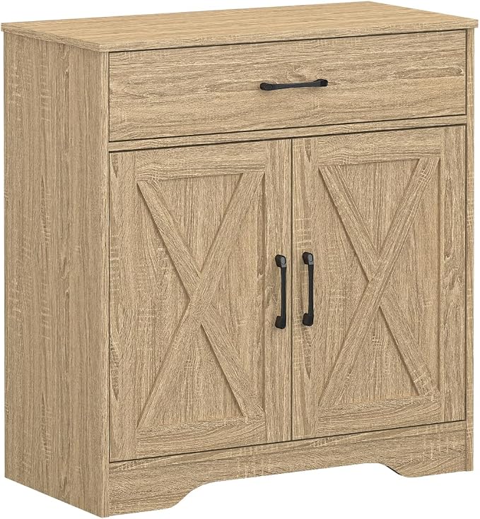Panana Wooden Cabinet 1 Drawer and 2 Doors Storage Cupboard Coffee Bar by Panana