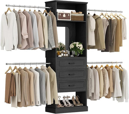 Unikito Closet System, 4FT - 9FT Closet Organizer by Unikito
