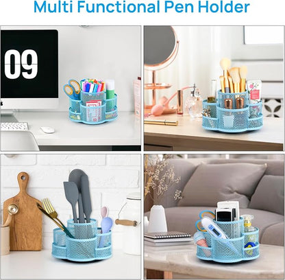 Topwey Pen Holder for Desk, Rotating Pencil Holder, Cup Holder for Desk Office - Image 6