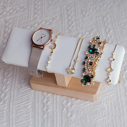 Wooden Watches Display tower Base Watch Necklace Bracelet Organizer Rack Bangle - Image 6