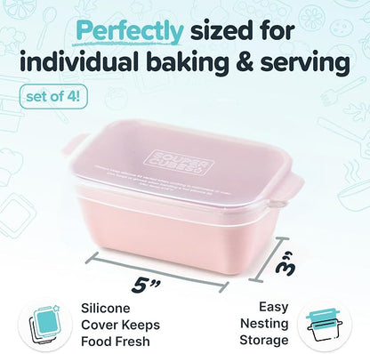 Souper Cubes Ceramic Baking Dishes 2.0-5" x 3" Small Casserole Dishes - Image 2