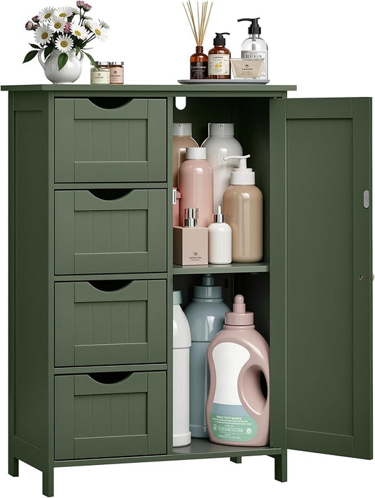 VASAGLE Storage Cabinet with Drawers, Freestanding Floor Cabinet with Door by Unknown