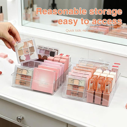 2 Pack Makeup Organizer for Eyeshadow Palette and Lipstick Organizer, 7 Section - Image 5