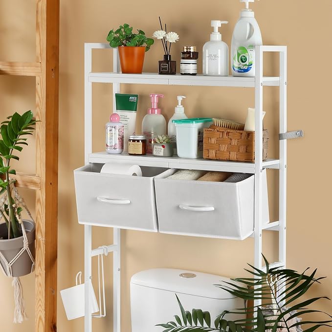 YBING Over The Toilet Storage Cabinet, Over Toilet Bathroom Organizer - Image 4