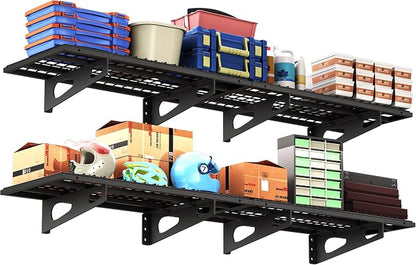4-Pack 1.5x3FT Garage Shelving 17.7-inch-by-35.8-inch Wall Shelf Garage Storage - Image 9