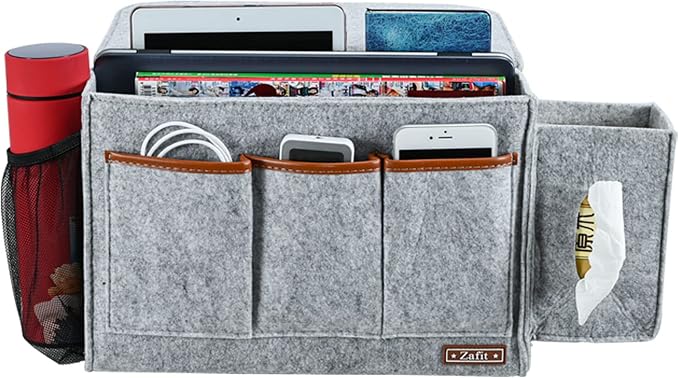 Bedside Caddy, Large Size Bedside Storage Organizer Bedside Organizer Caddy - Image 2