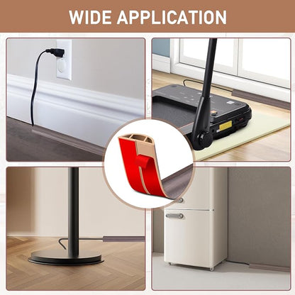 Floor Cord Cover Self Adhesive Cord Hider Floor Extension Cord Covers - Image 6