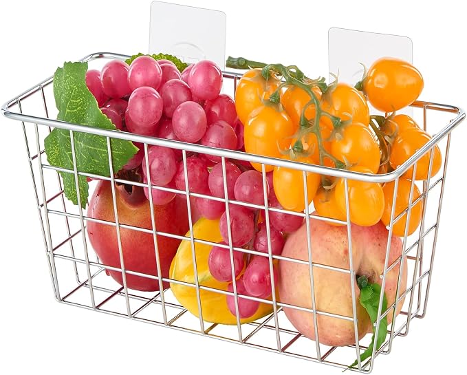 JUNCHU CHERRY 2 Pack Hanging Storage Basket, Bathroom Basket, Household Goods - Image 5