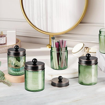 Amolliar Sage Green Apothecary Glass Jar - Image 5