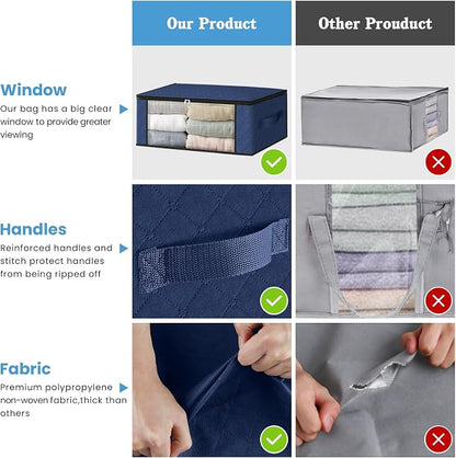 HomeHacks Storage 6-Pack Clothes Organizer Storage Bags Foldable Storage Box - Image 5