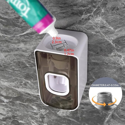 2 Slot Toothbrush Holder and Toothpaste Dispenser Wall Mounted, Automatic - Image 5