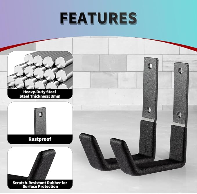 Heavy Duty Wall Mount Hooks - Image 3