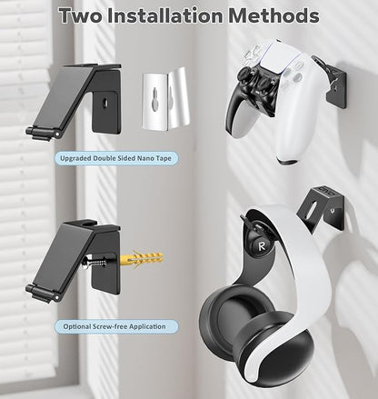 OIVO Controller & Headset Wall Mount Holder Stand, Foldable Headphone Stand - Image 4