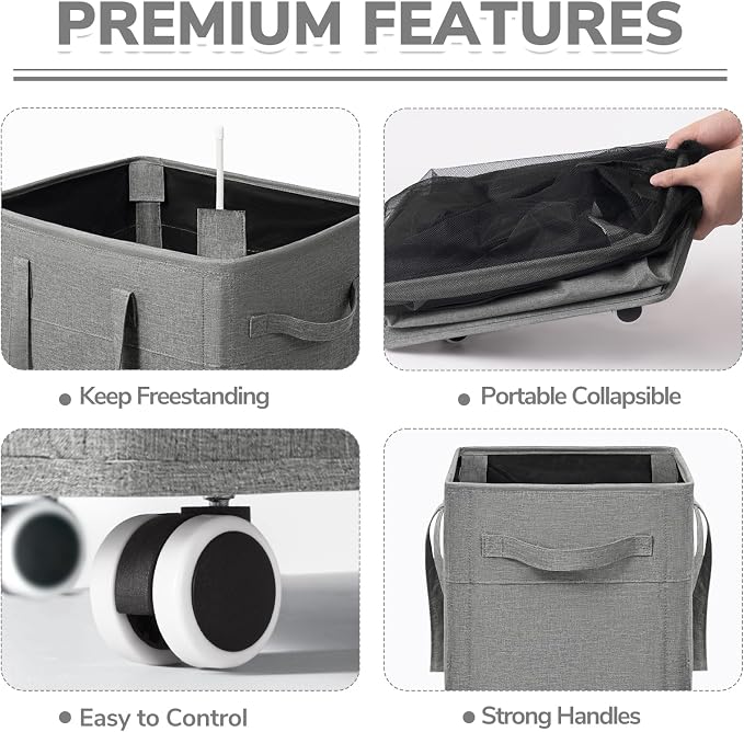 CHICVITA 100L Slim Laundry Basket - Image 5