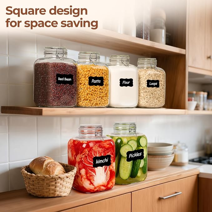 ComSaf Rice Container 5L, Flour Sugar Storage Containers, Glass Jars - Image 6