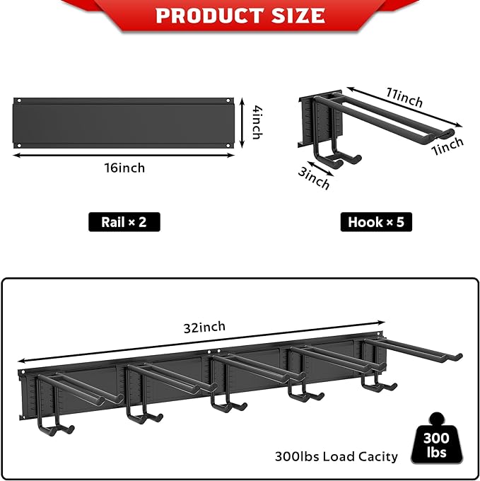 Ultrawall Ski Rack, Wall Mounted Ski Storage - Image 5
