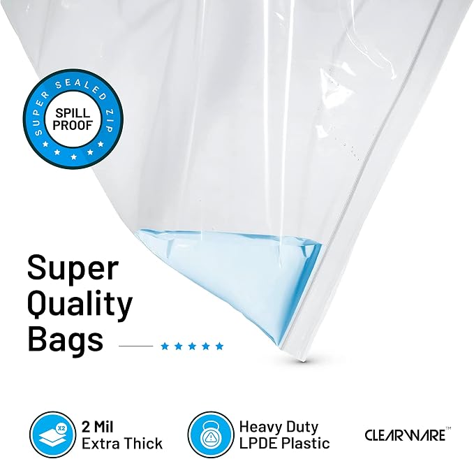 12 Large Storage Bags With Zipper Top - Image 4