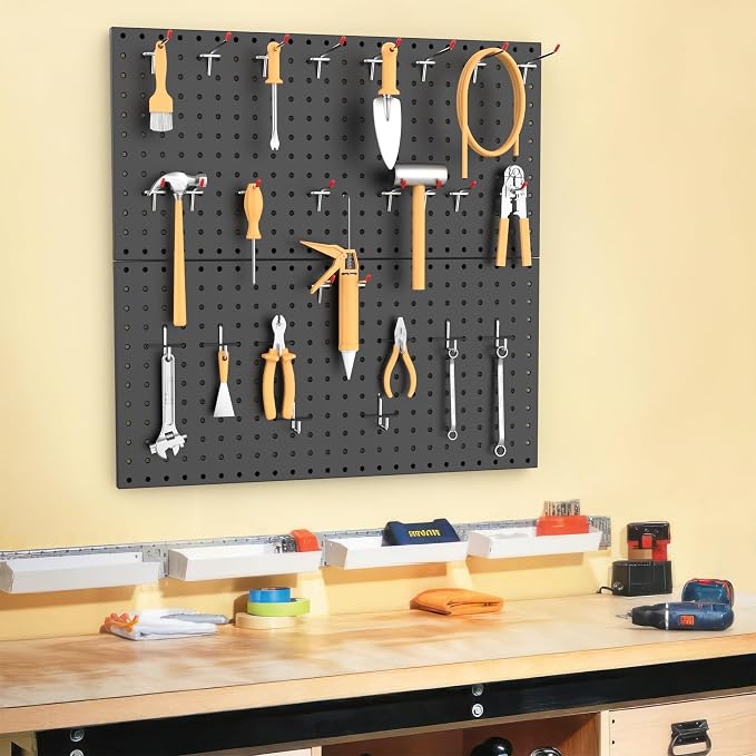 WALMANN Metal Pegboard Panels for Wall Garage Tools Storage Pegboard for Garage - Image 7