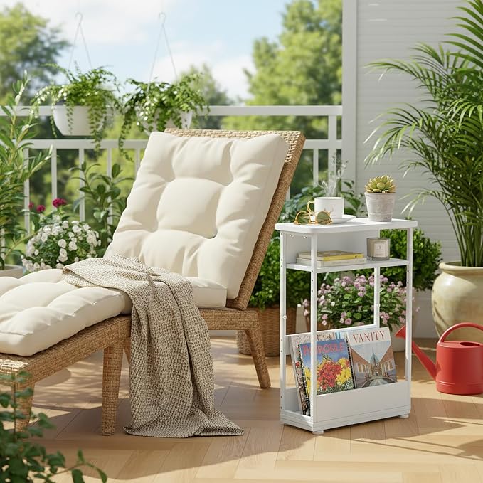 Narrow Side Table, 3-Tier Slim End Table - Image 9