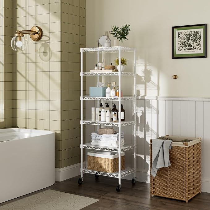 Golpart Small Shelves Storage Wire Metal Adjustable Shelf Unit - Image 7
