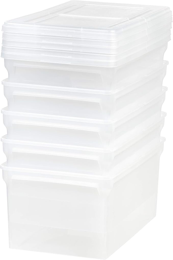 IRIS USA 5-Pack 44 Qt. Letter File Box - Image 4