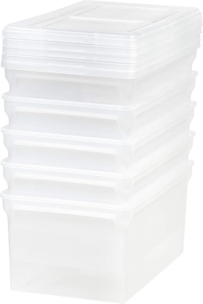 IRIS USA 5-Pack 44 Qt. Letter File Box - Image 4
