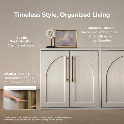 mopio Blake Storage Cabinet, Small Modular Accent Display Sideboard Buffet - Image 3