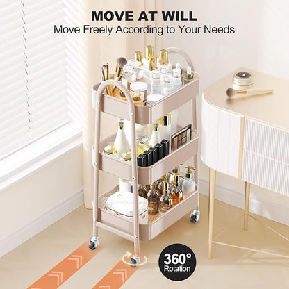 EAGMAK 3 Tier Rolling Cart, Large Metal Storage Cart - Image 4