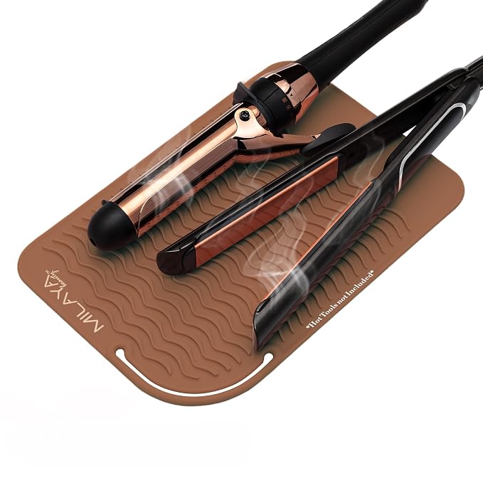 Vanity Accessories Heat Resistant Mat – Silicone Flat Iron & Curling Iron Holder by Unknown