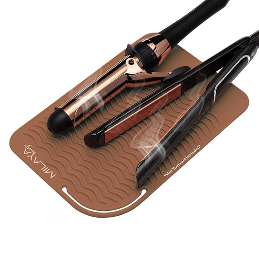 Vanity Accessories Heat Resistant Mat – Silicone Flat Iron & Curling Iron Holder by Unknown