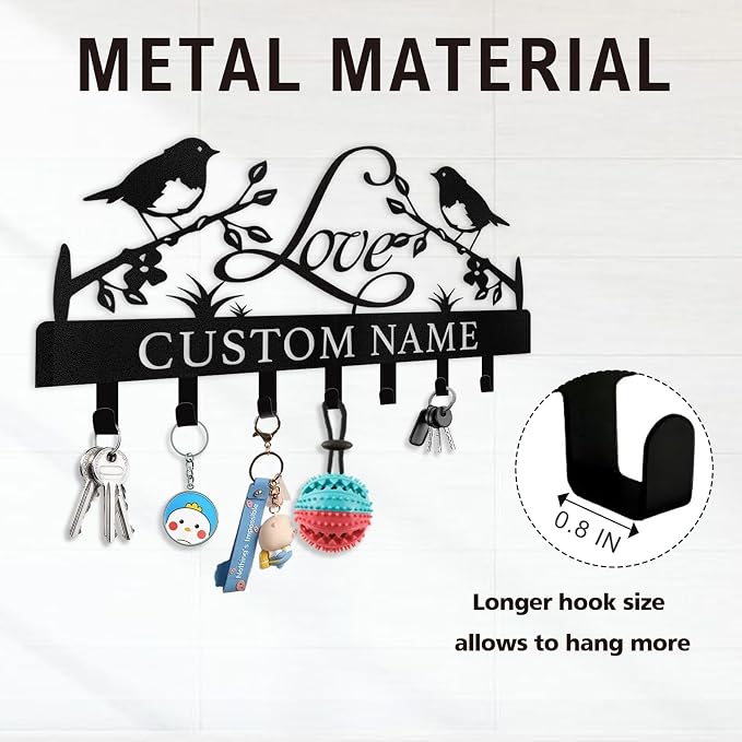 Personalized Key Holder Wall Mount - Image 8