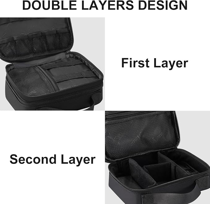 MATEIN Small Electronic Organizer Travel Case, Double Layer Cable Organizer | - Image 6