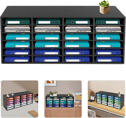 Mail Sorter Organizer, 24 Compartments Mailbox - Image 3