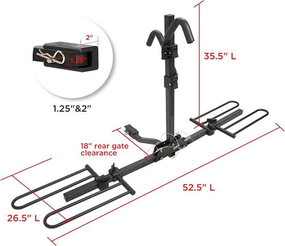 Young 2 Bike Rack Hitch Mount Foldable Platform Style, Bicycle Carrier - Image 7