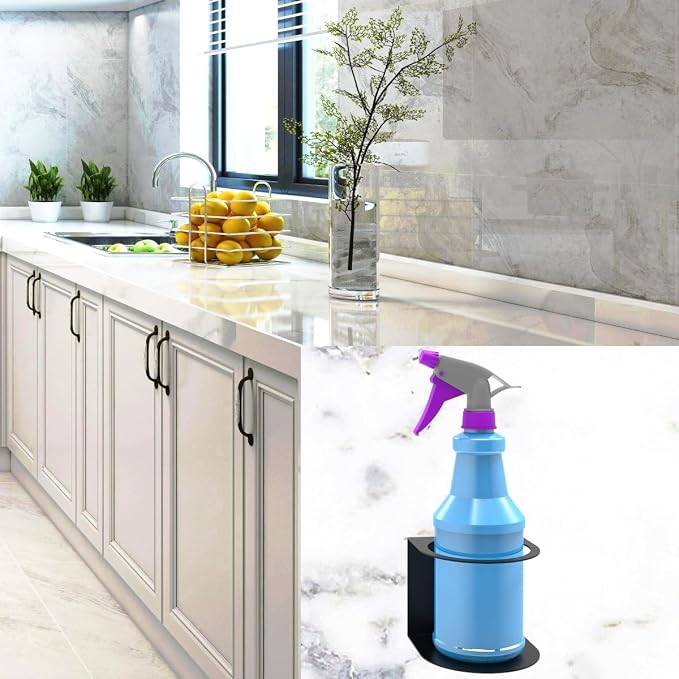 JINGCHENGMEI 1 Spray Bottle Holder, Steel Wall Mount Storage Organizer - Image 4