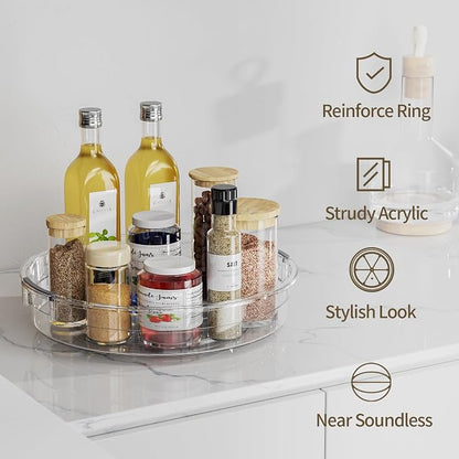 LAMU 3 Pack Lazy Susan Organizer Turntable - Image 4